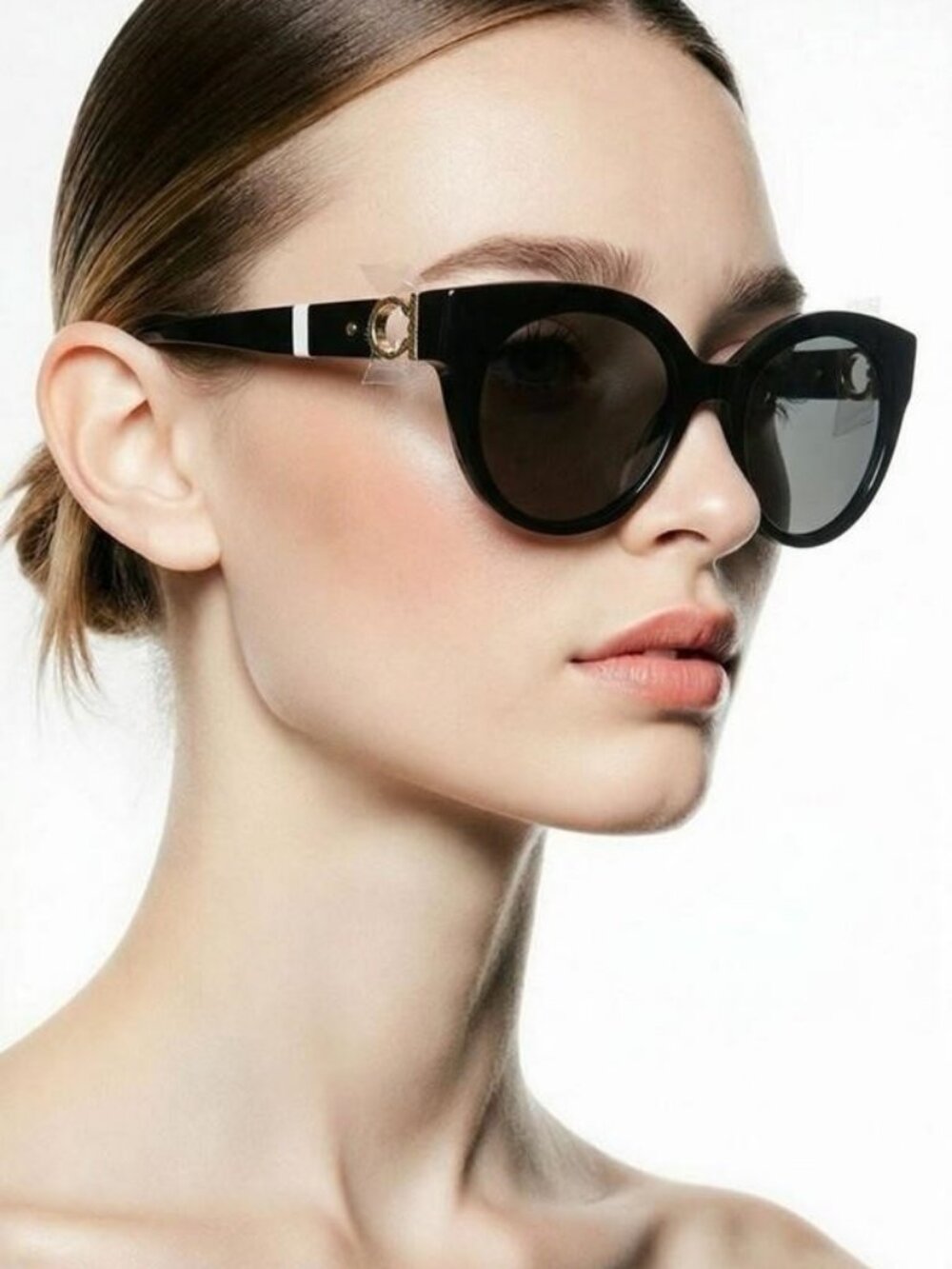 New Balenciaga Unisex Square/Rectangle Ruthenium Ruthenium Green Fashion Designe